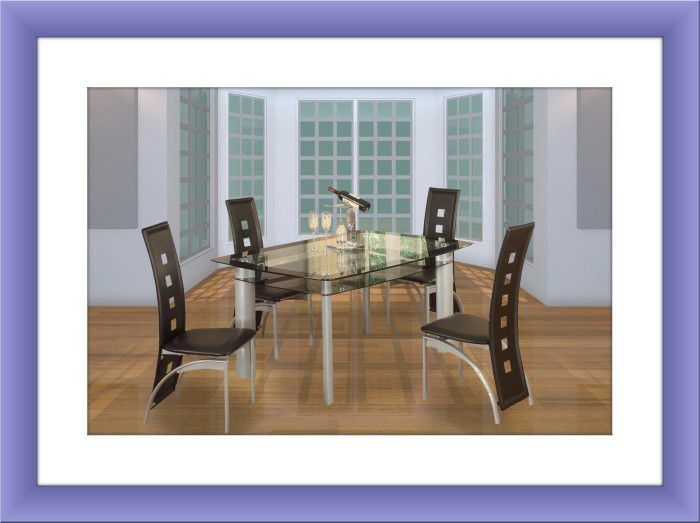 Glass table with 4 chairs free shipping