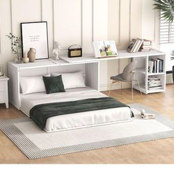 Murphy bed with desk (Trifold Mattress included)