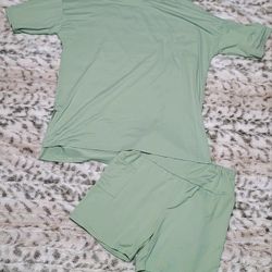 Women's Sage Green Sleepwear Loungewear Set