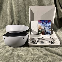 New PSVR2 Headset ONLY + Ear Buds + Horizon PS Game Download Code