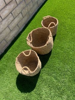 Lulu and Georgia woven baskets