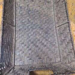 Wicker And Meatl Tray
