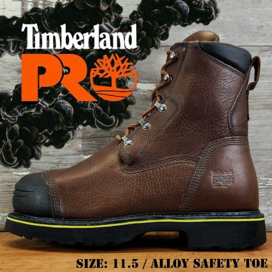 New TIMBERLAND PRO Bannack 9 Inch Alloy Safety Toe Internal Met Guard Work Boots Botas Size: 11.5