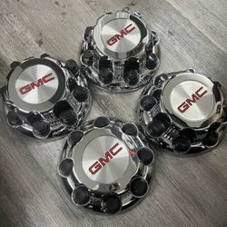 4PCs GMC 8 Lugs Chrome REPLACEMENT WHEELCENTER CAP HUB Sierra Yukon Suburban Van