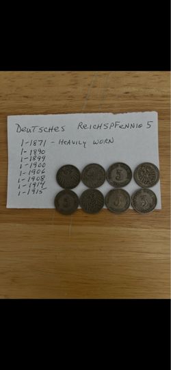 Variety of vintage coins from foreign countries