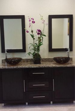 Brown Glass Sink Bathroom Vessel Sink Vanity Top