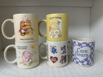 NEW CARE BEARS COFFEE DRINK MUGS 5 SET 
