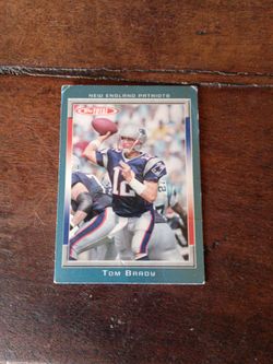 Football card of Tom Brady