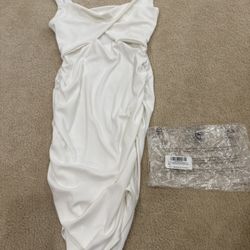 NEW Women’s White  Bodycon Dress Size Large