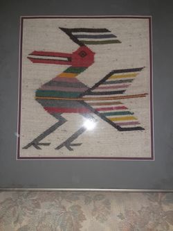 HAND LOOMED, OTALVALO INDIANS, EQUADOR