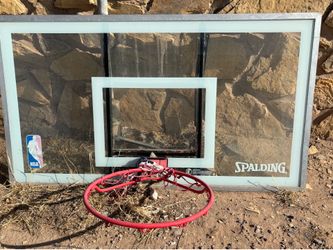 Glass Spalding basketball hoop