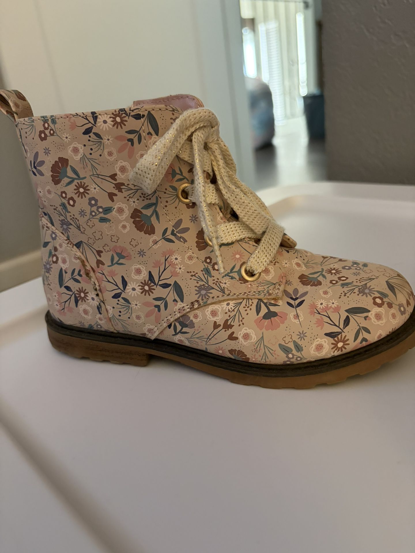 Cat & Jack Shoes Cat & Jack Pink Floral Kids Boots