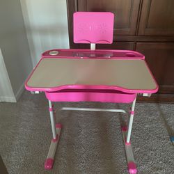 Pink & White Desk With matching chair