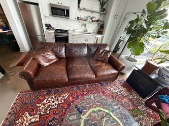 Restoration Hardware leather couch