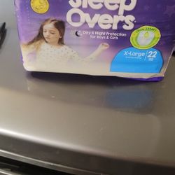Sleepovers x-Large Unisex Pullups (22 pants) have 8 packs