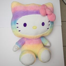 Large Hello Kitty Rainbow Stuffy Like New 