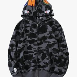 gray bape hoodie 