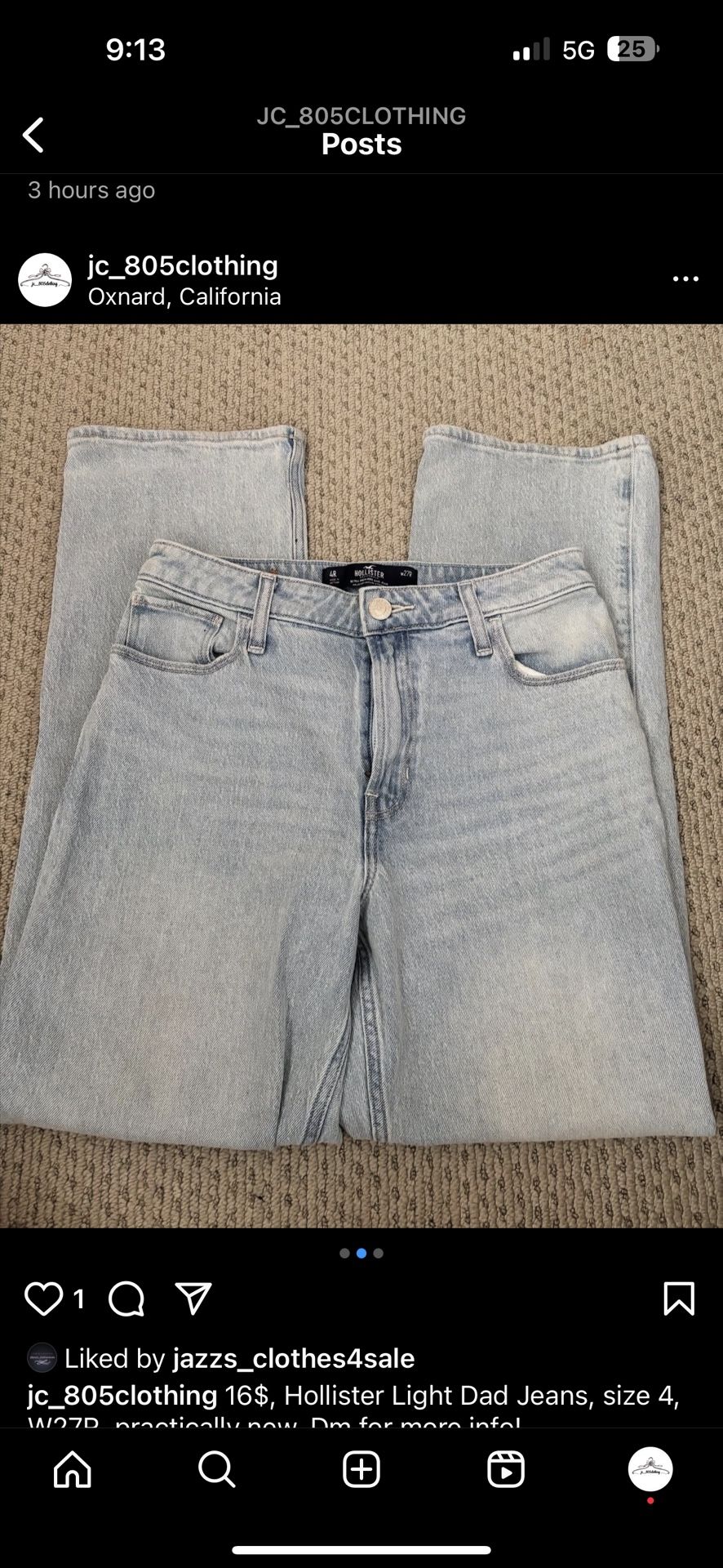 Light Hollister Dad jeans