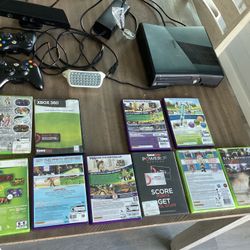 XBOX 360 Like New Controller Bundle, 9 Games, 2 Controllers & Kinect & All The cords. Everything In Good Condition. Smoke Free