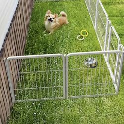 😀 FXW Rollick White Unleashed Dog Playpen for Indoor, Yard, RV Camping, 24 inch 6 Panels for Small and Puppy Dog
