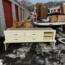 Vintage White Media Console/Cabinet