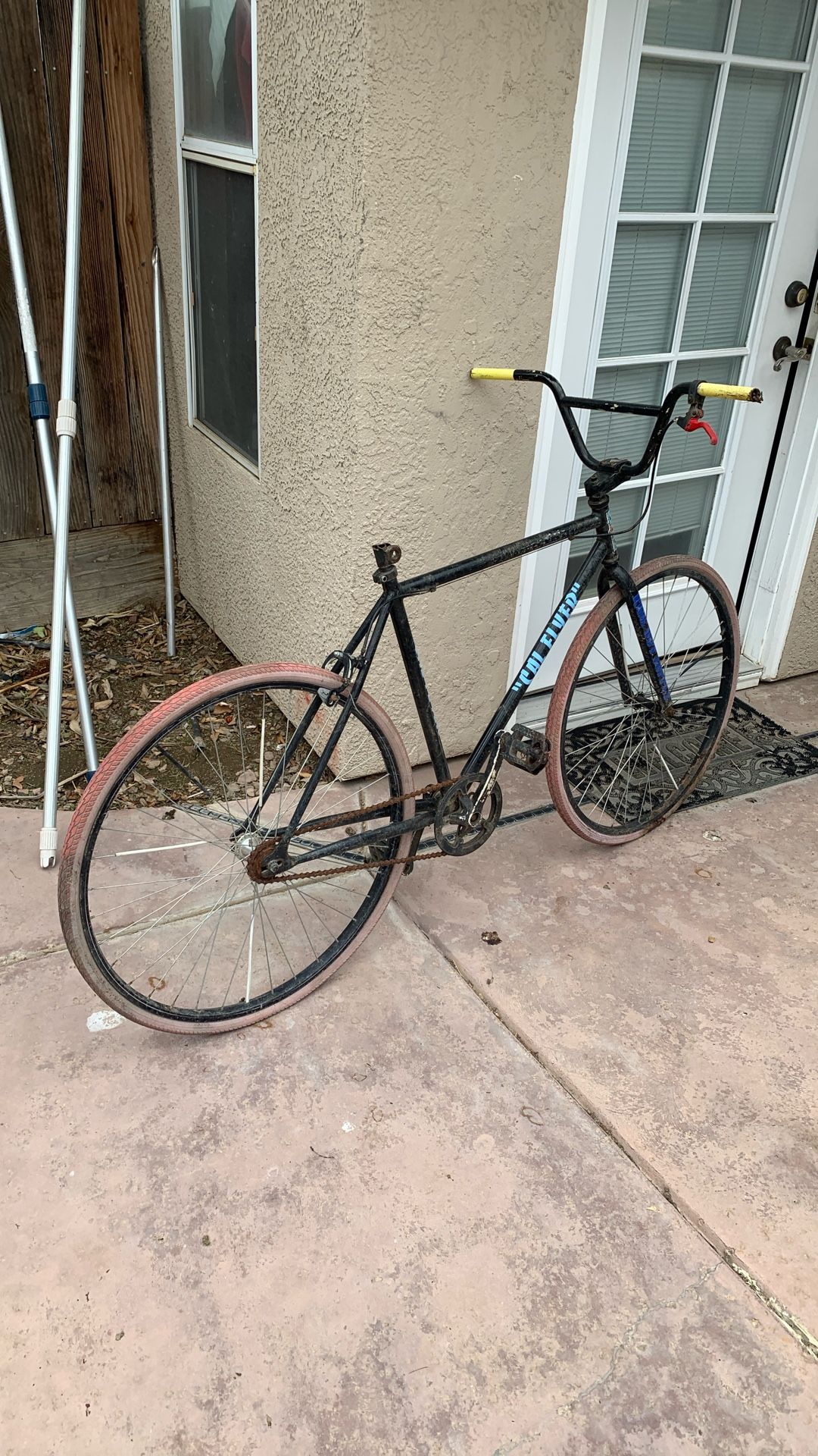 Cal Flyer Front And Bike Tire Flat No Seat Wheelie Bike