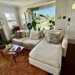 Down feather Couch with chaise 