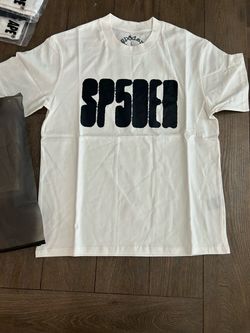 Sp5der Focused Logo Tee White SIZES (large and smalls)