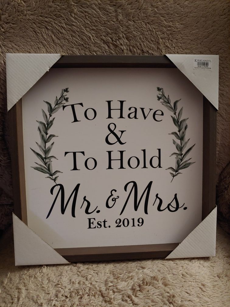 NEW Mr. & Mrs. wedding wall art