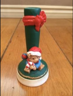 Vintage Teddy Bear Santa Christmas Cookie Stamp Press 4.5"