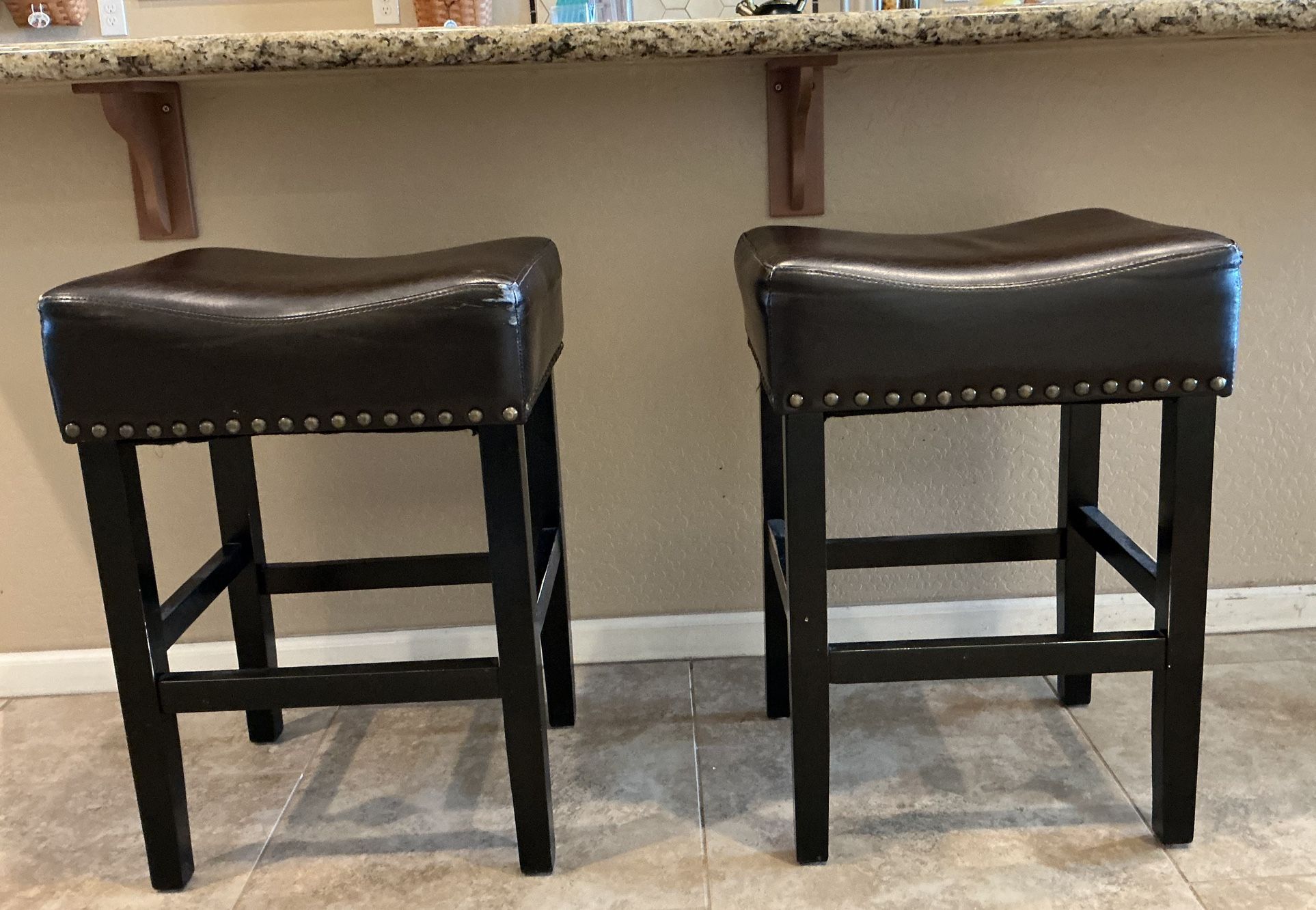Pair Of Counter High Stools
