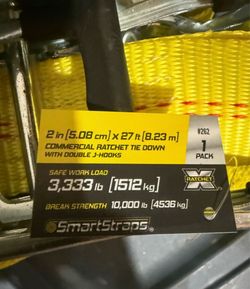 SmartStraps 2in. x 27ft. Ratchet Strap Tie-Down, 10,000-Lb. Working Load,