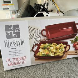2 Piece Stoneware Bakeware Set