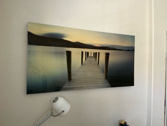 Large Lake Dock Landscape Wall Art Print60x30”