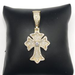 925 Sterling Silver 2.30CT MOISSANITE Cross men’s Pendant 