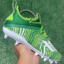 ADIDAS ADIZERO J ZUBAZ “SOLID GREEN / CLOUD WHITE” FOOTBALL CLEATS (Size 6, Youth)