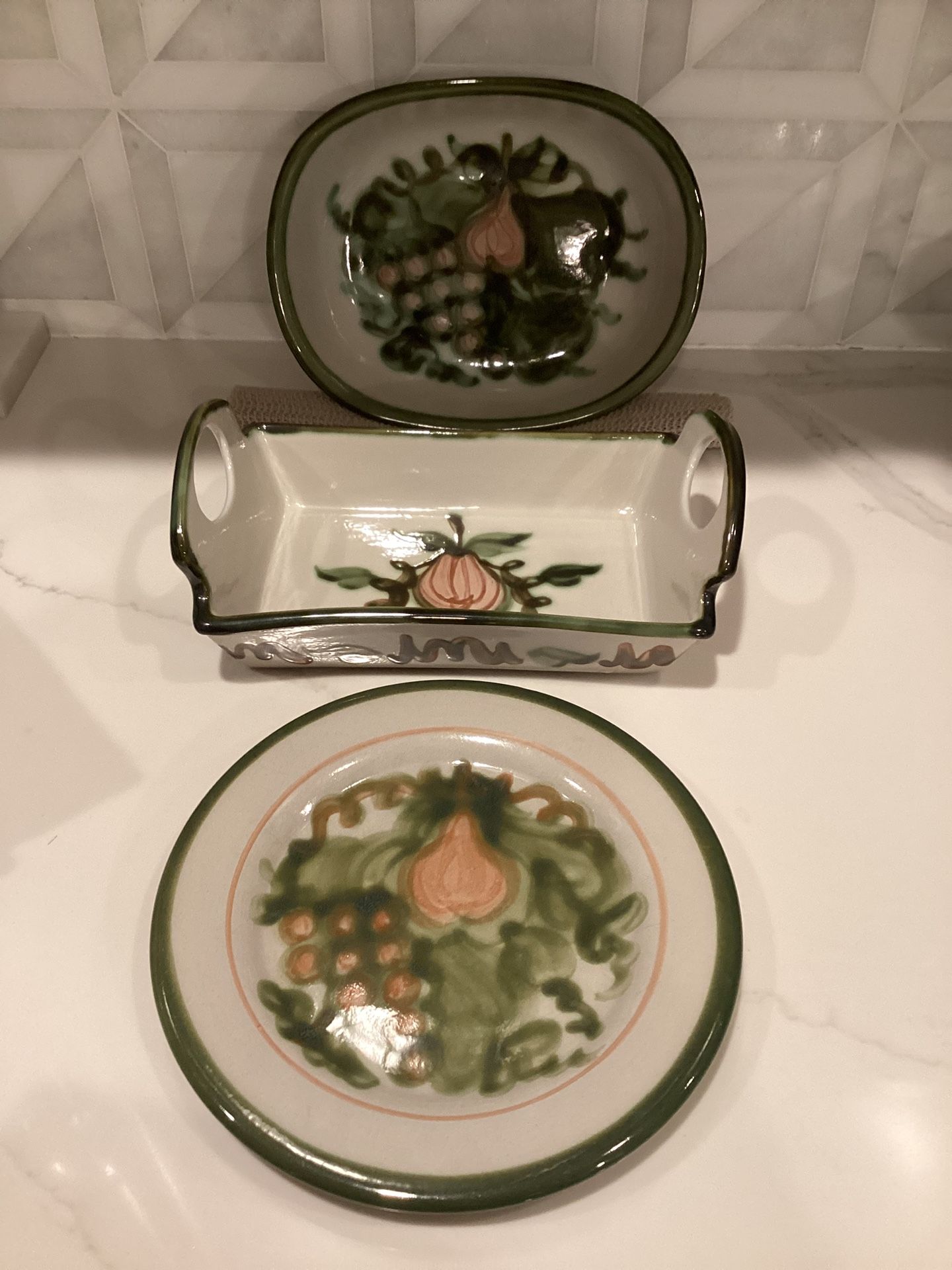 SET OF 3 -Louisville Stoneware ‘ Pear Harvest’ (see details below, and all pictures!!