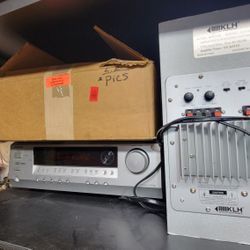 KLH Receiver, Speakers, and Subwoofer