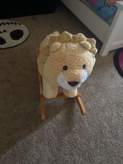 Lion wooden rocker