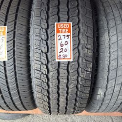275/60/20 One Tire Like New 
