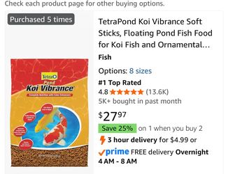 Koi Food- Unopened