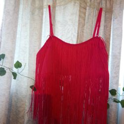 Retro Pink Fringe Top