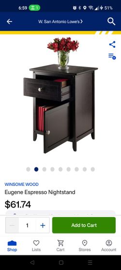Expresso shade nightstand