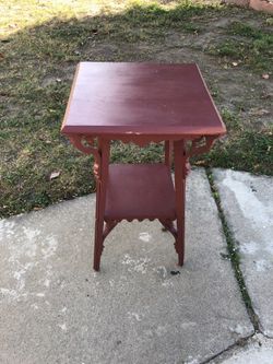 Wooden brown/red table