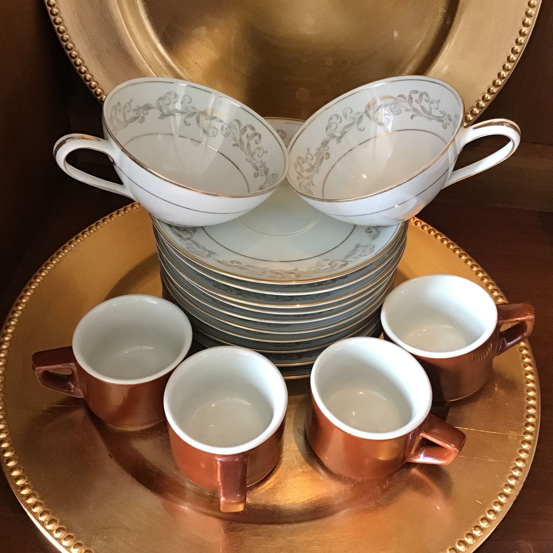 Noritake China Cups, Plates and Cafe Noir espresso cups