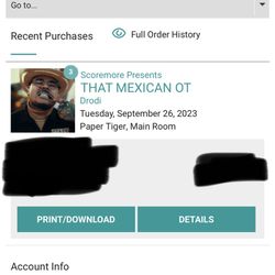 That Mexican OT Tickets