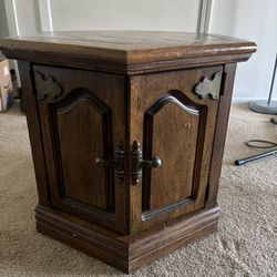 Hardwood end table - Hexagon End Table 