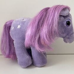 My Little Pony Purple Blossom Plush 1980s Vintage Hasbro Softies 