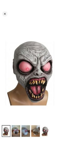 Terrifying Halloween Devil Mask, Alien Monster full head horror mask adult size