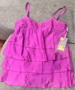 Juniors Ruffle Tank Top Size L